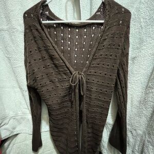 New Women’s Brown Knitted Crop Top